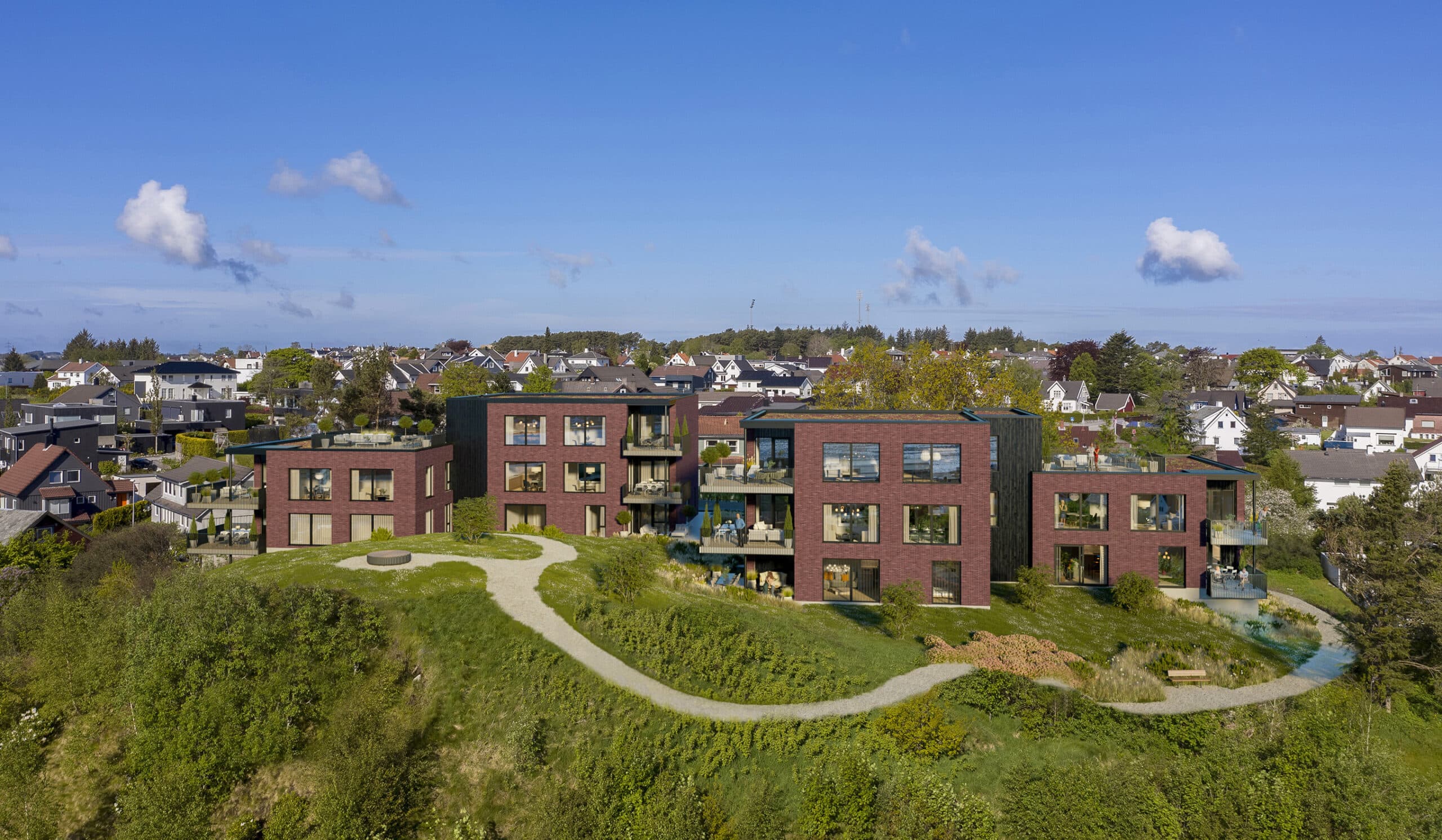 Troneshøyden boligblokker i Sandnes — prosjektert av KM Prosjektering